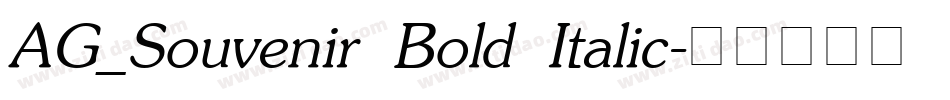 AG_Souvenir Bold Italic字体转换